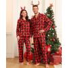image:imageSWOMOG Matching Family Christmas Pajamas Set Long Sleeve Festival Party Pj Set ButtonDown Sleepwear Soft NightwearRed Christmas