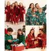 image:imageSWOMOG Matching Family Christmas Pajamas Set Long Sleeve Festival Party Pj Set ButtonDown Sleepwear Soft NightwearRed Plaid