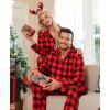 image:imageSWOMOG Matching Family Christmas Pajamas Set Long Sleeve Festival Party Pj Set ButtonDown Sleepwear Soft NightwearRed Plaid