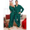 image:imageSWOMOG Matching Family Pajamas Christmas Pjs Long Sleeve Holiday Sleepwear Soft LoungewearGreen Black Plaid