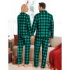image:imageSWOMOG Matching Family Pajamas Christmas Pjs Long Sleeve Holiday Sleepwear Soft LoungewearGreen Black Plaid