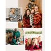image:imageSWOMOG Matching Family Pajamas Christmas Pjs Long Sleeve Holiday Sleepwear Soft LoungewearGreen Plaid