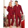 image:imageSWOMOG Matching Family Pajamas Christmas Pjs Long Sleeve Holiday Sleepwear Soft LoungewearRed Black Plaid