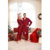 image:imageSWOMOG Matching Family Pajamas Christmas Pjs Long Sleeve Holiday Sleepwear Soft LoungewearRed Black Plaid