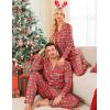 image:imageSWOMOG Matching Family Pajamas Christmas Pjs Long Sleeve Holiday Sleepwear Soft LoungewearRed Green Black Plaid