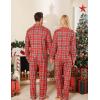 image:imageSWOMOG Matching Family Pajamas Christmas Pjs Long Sleeve Holiday Sleepwear Soft LoungewearRed Green Black Plaid