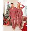 image:imageSWOMOG Matching Family Pajamas Christmas Pjs Long Sleeve Holiday Sleepwear Soft LoungewearRed Green Black Plaid