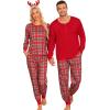 image:imageSWOMOG Matching Family Pajamas Christmas Pjs Long Sleeve Holiday Sleepwear Soft LoungewearRed Green Plaid