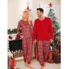 image:imageSWOMOG Matching Family Pajamas Christmas Pjs Long Sleeve Holiday Sleepwear Soft LoungewearRed Green Plaid