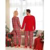image:imageSWOMOG Matching Family Pajamas Christmas Pjs Long Sleeve Holiday Sleepwear Soft LoungewearRed Green Plaid