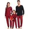 image:imageSWOMOG Matching Family Pajamas Christmas Pjs Long Sleeve Holiday Sleepwear Soft LoungewearRed Plaid