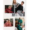 image:imageSWOMOG Matching Family Pajamas Christmas Pjs Long Sleeve Holiday Sleepwear Soft LoungewearWhite Black Plaid