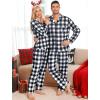 image:imageSWOMOG Matching Family Pajamas Christmas Pjs Long Sleeve Holiday Sleepwear Soft LoungewearWhite Black Plaid