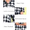 image:imageSWOMOG Matching Family Pajamas Christmas Pjs Long Sleeve Holiday Sleepwear Soft LoungewearWhite Black Plaid