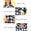 image:imageSWOMOG Matching Family Pajamas Christmas Pjs Long Sleeve Holiday Sleepwear Soft LoungewearWhite Black Plaid