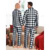 image:imageSWOMOG Matching Family Pajamas Christmas Pjs Long Sleeve Holiday Sleepwear Soft LoungewearWhite Black Plaid