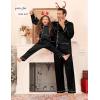 image:imageSWOMOG Matching Family Pajamas Set Women amp Men amp Kids Silk Satin Pjs 2 Pcs Long Sleeve Button Down Sleepwear with 2 PocketsBlack