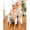image:imageSWOMOG Matching Family Pajamas Set Women amp Men amp Kids Silk Satin Pjs 2 Pcs Long Sleeve Button Down Sleepwear with 2 PocketsChampagne