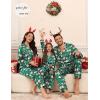 image:imageSWOMOG Matching Family Pajamas Set Women amp Men amp Kids Silk Satin Pjs 2 Pcs Long Sleeve Button Down Sleepwear with 2 PocketsChristmas Pattern
