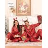 image:imageSWOMOG Matching Family Pajamas Set Women amp Men amp Kids Silk Satin Pjs 2 Pcs Long Sleeve Button Down Sleepwear with 2 PocketsChristmas Red Plaid