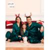 image:imageSWOMOG Matching Family Pajamas Set Women amp Men amp Kids Silk Satin Pjs 2 Pcs Long Sleeve Button Down Sleepwear with 2 PocketsDeep Green