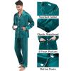 image:imageSWOMOG Matching Family Pajamas Set Women amp Men amp Kids Silk Satin Pjs 2 Pcs Long Sleeve Button Down Sleepwear with 2 PocketsGreen