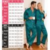 image:imageSWOMOG Matching Family Pajamas Set Women amp Men amp Kids Silk Satin Pjs 2 Pcs Long Sleeve Button Down Sleepwear with 2 PocketsGreen