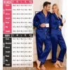 image:imageSWOMOG Matching Family Pajamas Set Women amp Men amp Kids Silk Satin Pjs 2 Pcs Long Sleeve Button Down Sleepwear with 2 PocketsNavy Blue