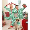 image:imageSWOMOG Matching Family Pajamas Sets Christmas Couple PJs Holiday Onesise Nightwear Household Sleepwear Sets with Pet bibsGreen Bibs Pet
