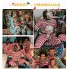 image:imageSWOMOG Matching Family Pajamas Sets Christmas Couple PJs Holiday Onesise Nightwear Household Sleepwear Sets with Pet bibsGreen Bibs Pet