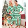 image:imageSWOMOG Matching Family Pajamas Sets Christmas Couple PJs Holiday Onesise Nightwear Household Sleepwear Sets with Pet bibsGreen Bibs Pet