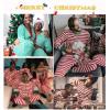 image:imageSWOMOG Matching Family Pajamas Sets Christmas Couple PJs Holiday Onesise Nightwear Household Sleepwear Sets with Pet bibsGreen Stripe