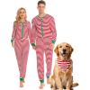 image:imageSWOMOG Matching Family Pajamas Sets Christmas Couple PJs Holiday Onesise Nightwear Household Sleepwear Sets with Pet bibsRed Stripe