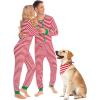 image:imageSWOMOG Matching Family Pajamas Sets Christmas Couple PJs Holiday Onesise Nightwear Household Sleepwear Sets with Pet bibsRed Stripe