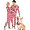 image:imageSWOMOG Matching Family Pajamas Sets Christmas Couple PJs Holiday Onesise Nightwear Household Sleepwear Sets with Pet bibsRed Stripe
