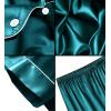 image:imageSWOMOG Men Satin Silk Pajamas Sets Short Sleeve Sleepwear ButtonDown PJs Sets TwoPieces Loungewear with PocketsGreen