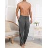image:imageSWOMOG Mens Modal Pajama Pants Soft Lounge Pants Sleep Pj Bottoms with Button Fly amp Drawstring amp PocketsDeep Grey