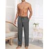 image:imageSWOMOG Mens Modal Pajama Pants Soft Lounge Pants Sleep Pj Bottoms with Button Fly amp Drawstring amp PocketsDeep Grey