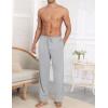 image:imageSWOMOG Mens Modal Pajama Pants Soft Lounge Pants Sleep Pj Bottoms with Button Fly amp Drawstring amp PocketsGrey