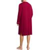 image:imageSWOMOG Mens Nightshirt Long Sleeve Nightgown Soft Loose Sleepwear Comfy Big amp Tall Henley Sleep Shirt for Sleeping SXXLWine Red