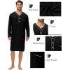 image:imageSWOMOG Mens Nightshirt Long Sleeve Nightgown Soft Loose Sleepwear Lightweight Nightwear Comfy Henley Sleep Shirt M3XLBlack