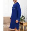 image:imageSWOMOG Mens Nightshirt Long Sleeve Nightgown Soft Loose Sleepwear Lightweight Nightwear Comfy Henley Sleep Shirt M3XLNavy Blue