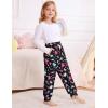 image:imageSWOMOG Unisex Kids Plaid Pajama pants for Boys amp Girls Comfy Sleepwear Bottoms Lounge Jogger PJ Pants with PocketsBlack Colorful Dinosaur