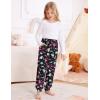 image:imageSWOMOG Unisex Kids Plaid Pajama pants for Boys amp Girls Comfy Sleepwear Bottoms Lounge Jogger PJ Pants with PocketsBlack Colorful Dinosaur