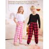 image:imageSWOMOG Unisex Kids Plaid Pajama pants for Boys amp Girls Comfy Sleepwear Bottoms Lounge Jogger PJ Pants with PocketsPink  White Plaid