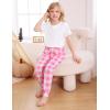 image:imageSWOMOG Unisex Kids Plaid Pajama pants for Boys amp Girls Comfy Sleepwear Bottoms Lounge Jogger PJ Pants with PocketsPink  White Plaid