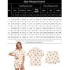 image:imageSWOMOG Women 2 Piece Pajamas Sets Short Sleeve Pj Sets Cute Printed Sleepwear Button Down Shirt with Lounge Shorts SetBear Beige