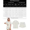 image:imageSWOMOG Women 2 Piece Pajamas Sets Short Sleeve Pj Sets Cute Printed Sleepwear Button Down Shirt with Lounge Shorts SetBeige Flower