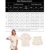 image:imageSWOMOG Women 2 Piece Pajamas Sets Short Sleeve Pj Sets Cute Printed Sleepwear Button Down Shirt with Lounge Shorts SetBeige Strawberry