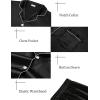 image:imageSWOMOG Women 4Pcs Silk Pajamas Set Button Down Sleepwear Loungewear Pj Sets for Ladies NightwearBlack
